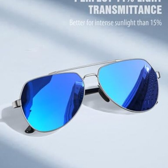 Polarized Aviator Sunglasses Metal Frame UV400 Protection Unisex Classic main image 5